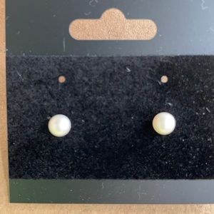 Faux pearl earrings